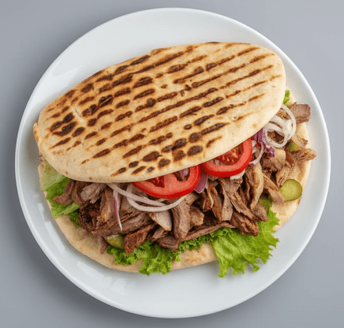 Lamb Donner With Naan Bread 
