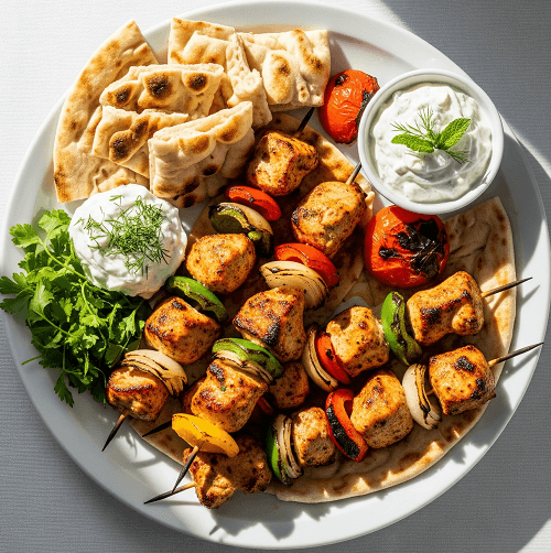 Chicken Shish With Naan Bread 
