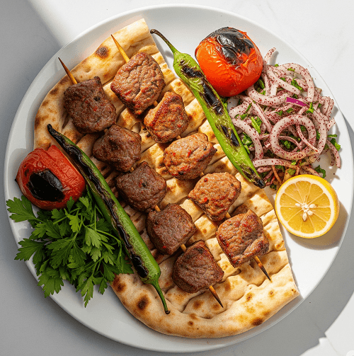 Lamb Shish With Naan Bread 