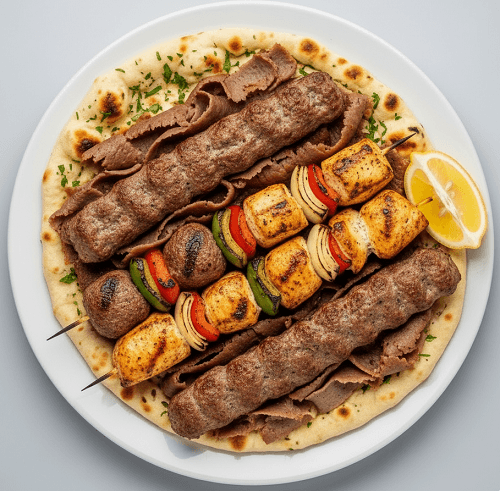 Mixed Grill With Naan Bread 