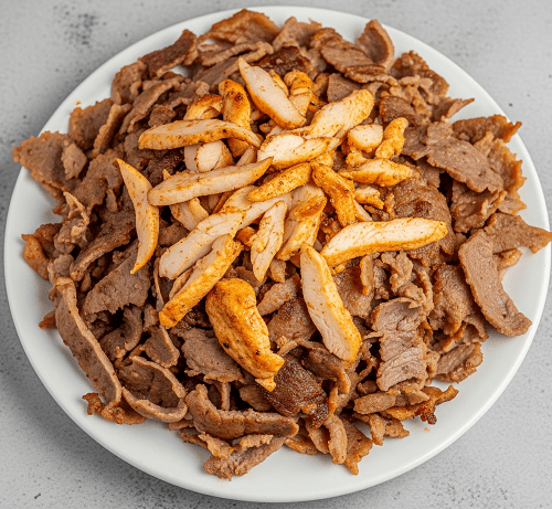 Chicken Doner & Lamb Doner With Naan Bread 