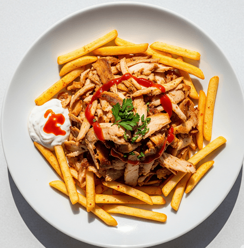 Lrg Chicken Meat & Chips 