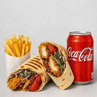 Med Chicken Strips Wrap Meal 