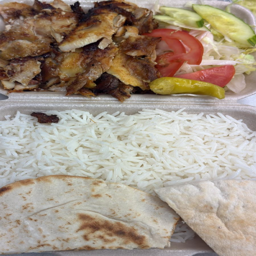 Chicken Doner, Rice, Salad & Pitta Bread 